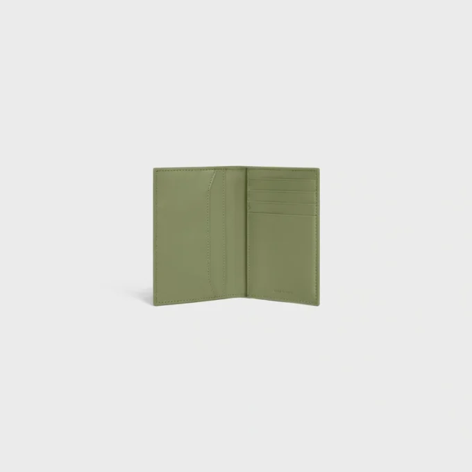 Vertical Card Holder in Grained Calfskin Vertical Card Holder in Grained Calfskin