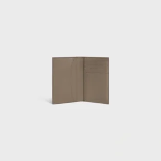 Vertical Card Holder in Grained Calfskin