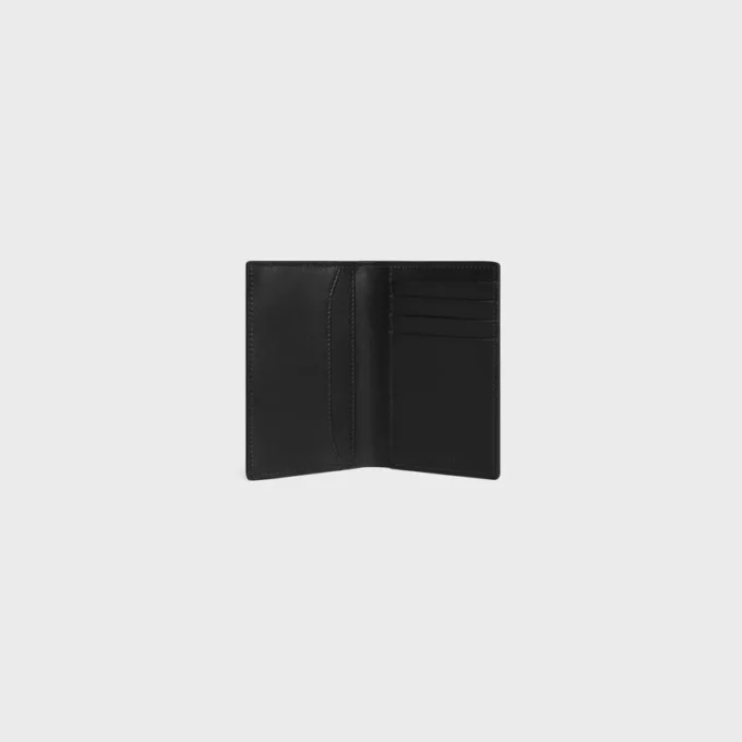 Vertical Card Holder in Grained Calfskin Vertical Card Holder in Grained Calfskin