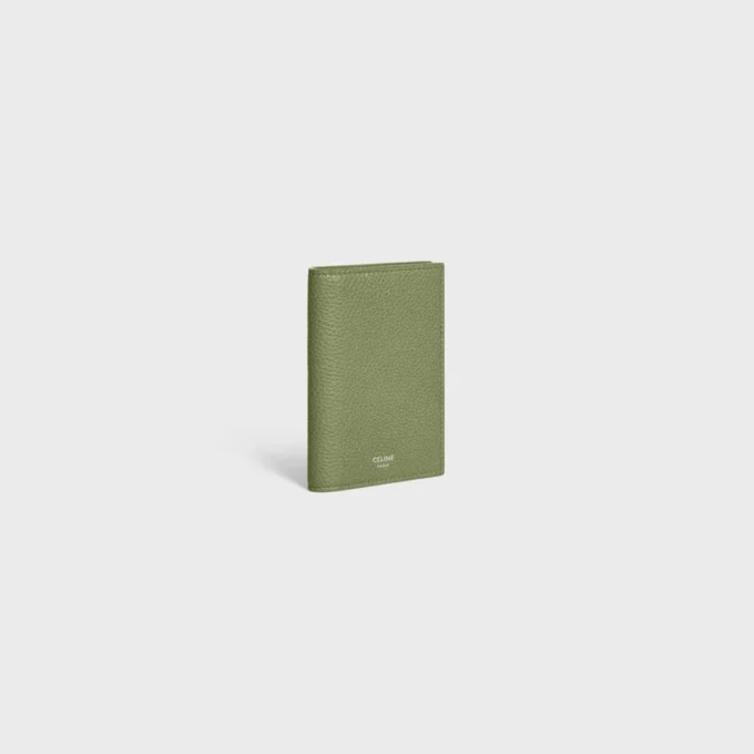 Vertical Card Holder in Grained Calfskin Vertical Card Holder in Grained Calfskin