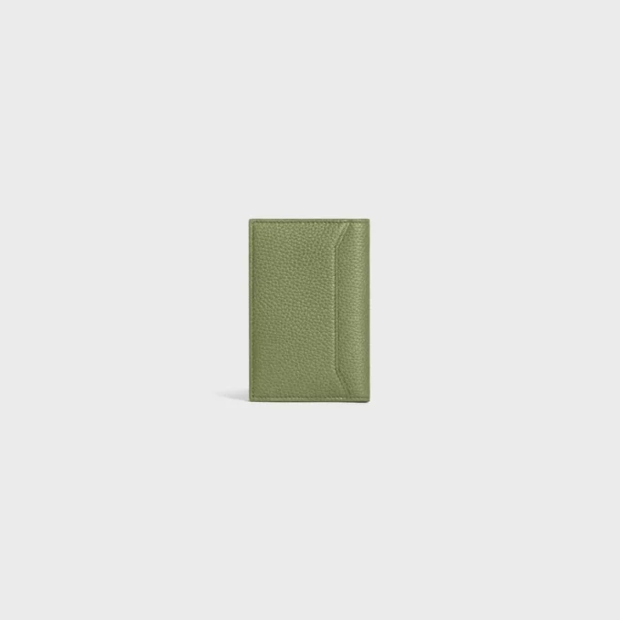 Vertical Card Holder in Grained Calfskin Vertical Card Holder in Grained Calfskin
