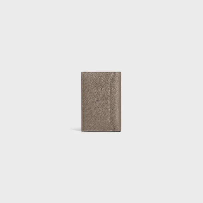 Vertical Card Holder in Grained Calfskin Vertical Card Holder in Grained Calfskin
