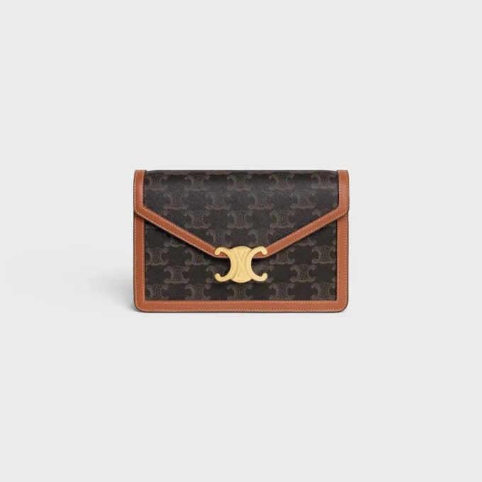Wallet on Chain Margo in Triomphe Canvas and Calfskin Wallet on Chain Margo in Triomphe Canvas and Calfskin