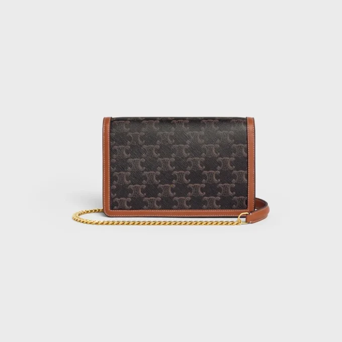 Wallet on Chain Margo in Triomphe Canvas and Calfskin Wallet on Chain Margo in Triomphe Canvas and Calfskin