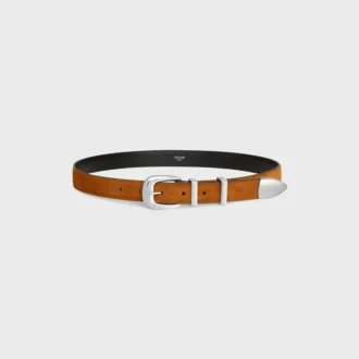 Western Belt 25Mm in Suede Calfskin
