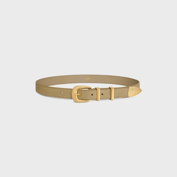 Western Belt 25Mm in Suede Calfskin Western Belt 25Mm in Suede Calfskin