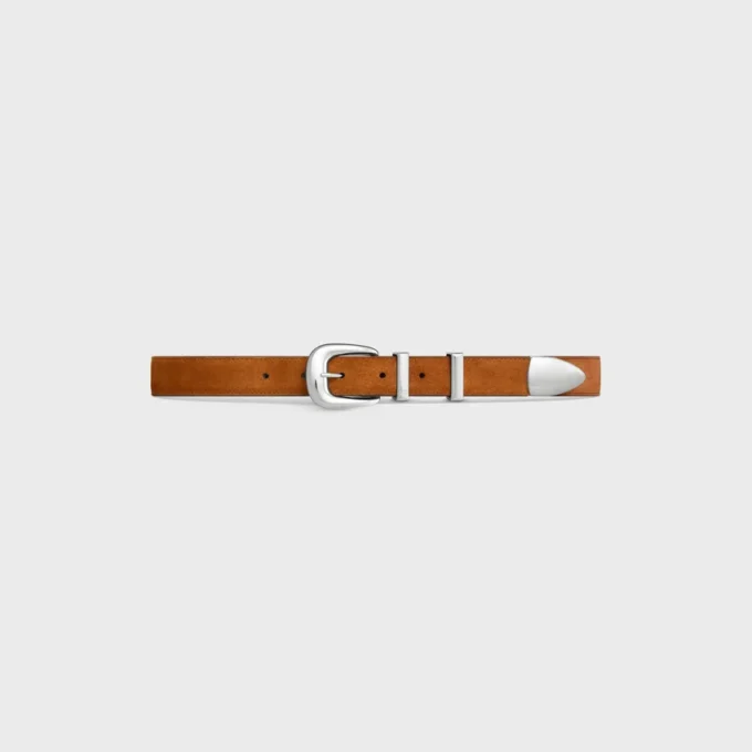 Western Belt 25Mm in Suede Calfskin Western Belt 25Mm in Suede Calfskin