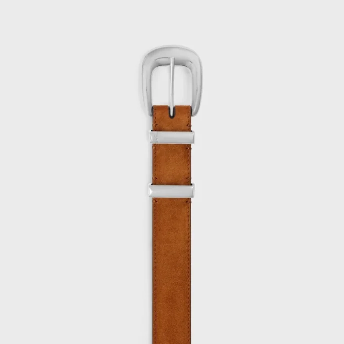 Western Belt 25Mm in Suede Calfskin Western Belt 25Mm in Suede Calfskin
