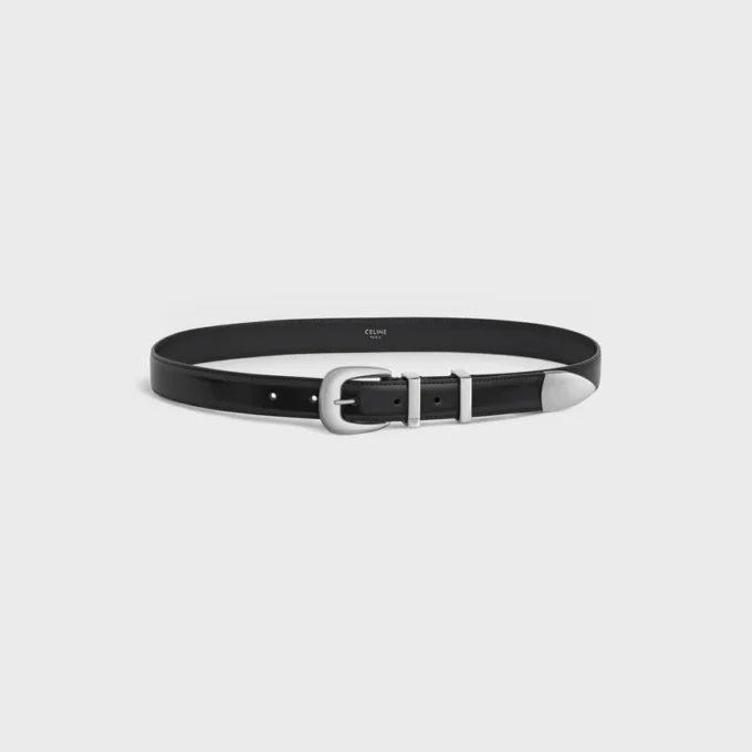 Western Belt 25Mm in Taurillon Leather Western Belt 25Mm in Taurillon Leather