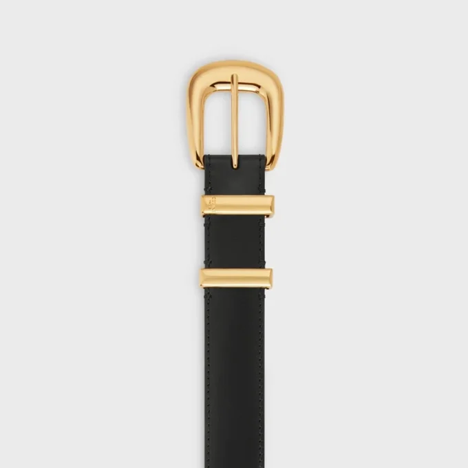 Western Belt 25Mm in Taurillon Leather Western Belt 25Mm in Taurillon Leather