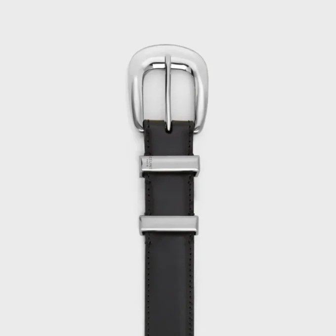 Western Belt 25Mm in Taurillon Leather Western Belt 25Mm in Taurillon Leather