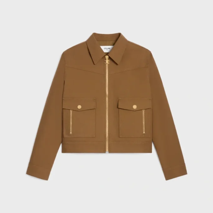 Western Blouson Jacket in Cotton Twill