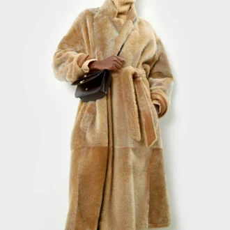Wrapped Coat in Lamb Shearling Wrapped Coat in Lamb Shearling