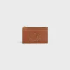 Zipped Card Holder Cuir Triomphe in Smooth Lambskin Zipped Card Holder Cuir Triomphe in Smooth Lambskin