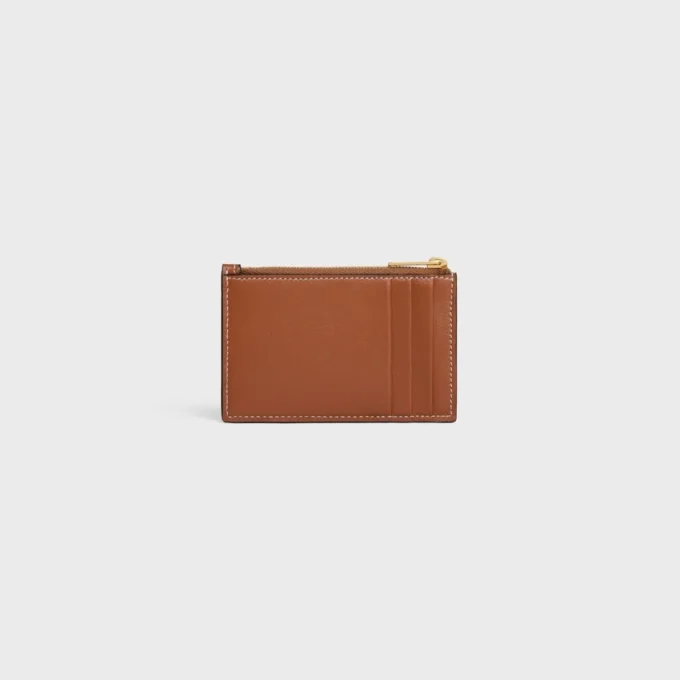 Zipped Card Holder Cuir Triomphe in Smooth Lambskin Zipped Card Holder Cuir Triomphe in Smooth Lambskin