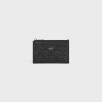 Zipped Card Holder in Calfskin with Triomphe Embossed Zipped Card Holder in Calfskin with Triomphe Embossed