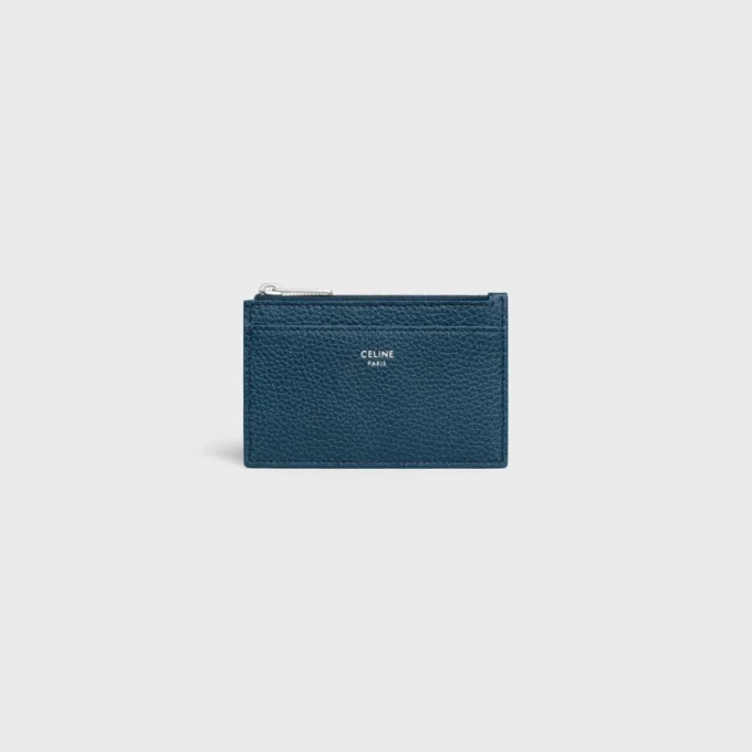 Zipped Card Holder in Grained Calfskin Zipped Card Holder in Grained Calfskin