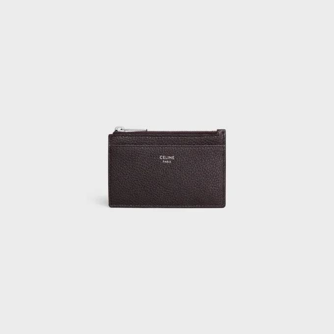 Zipped Card Holder in Grained Calfskin Zipped Card Holder in Grained Calfskin