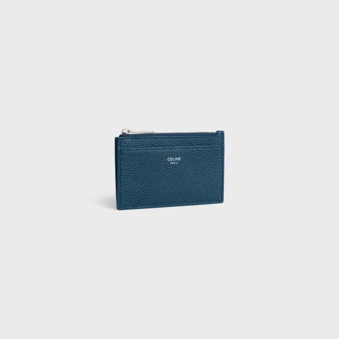 Zipped Card Holder in Grained Calfskin Zipped Card Holder in Grained Calfskin