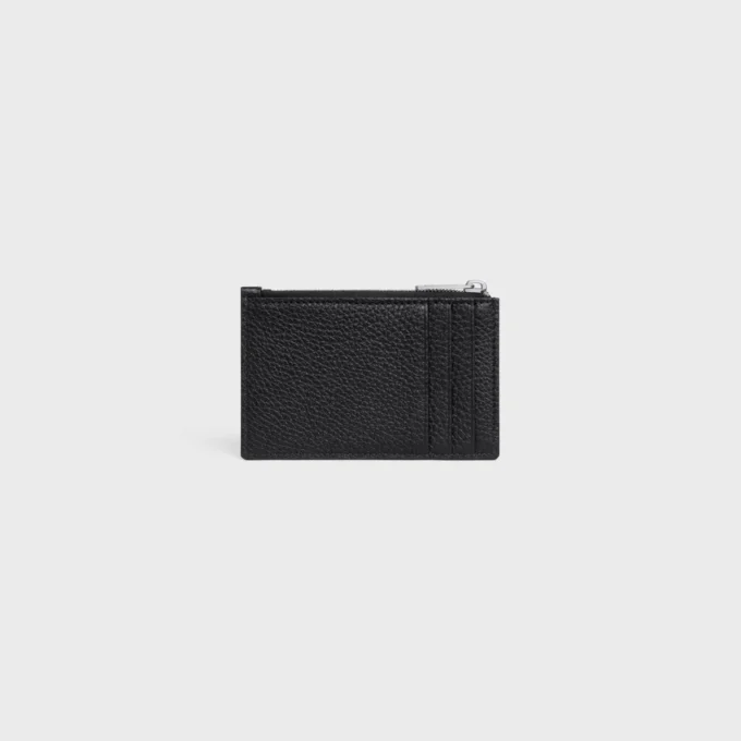 Zipped Card Holder in Grained Calfskin Zipped Card Holder in Grained Calfskin