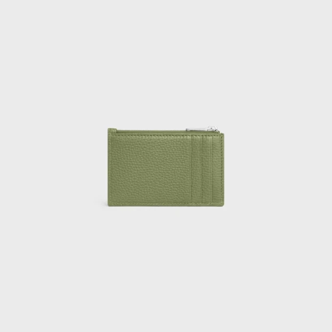 Zipped Card Holder in Grained Calfskin Zipped Card Holder in Grained Calfskin