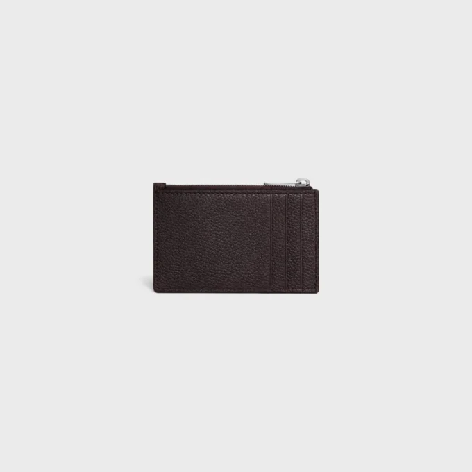Zipped Card Holder in Grained Calfskin Zipped Card Holder in Grained Calfskin