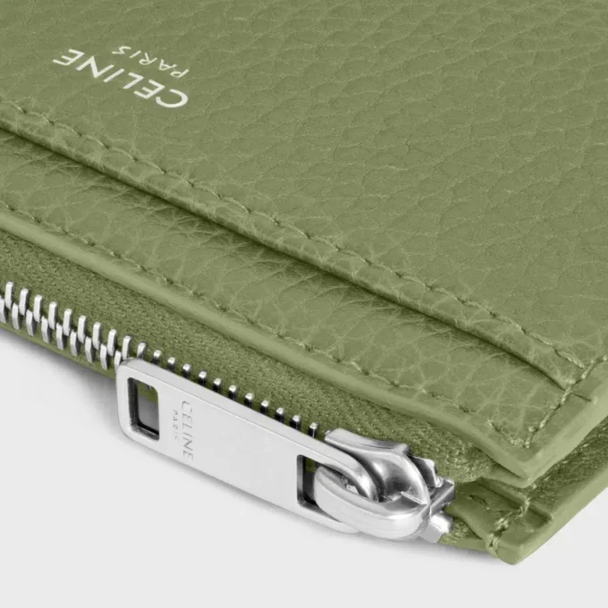 Zipped Card Holder in Grained Calfskin Zipped Card Holder in Grained Calfskin