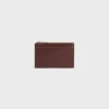 Zipped Card Holder in Satinated Calfskin with Triomphe Embossed Zipped Card Holder in Satinated Calfskin with Triomphe Embossed
