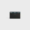 Zipped Card Holder in Striped Triomphe Canvas and Lambskin Zipped Card Holder in Striped Triomphe Canvas and Lambskin