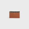 Zipped Card Holder in Triomphe Canvas and Lambskin Zipped Card Holder in Triomphe Canvas and Lambskin