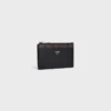 Zipped Card Holder in Triomphe Canvas and Lambskin Zipped Card Holder in Triomphe Canvas and Lambskin