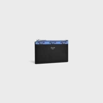 Zipped Card Holder in Triomphe Canvas and Lambskin Zipped Card Holder in Triomphe Canvas and Lambskin