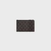 Zipped Card Holder in Triomphe Canvas and Lambskin Zipped Card Holder in Triomphe Canvas and Lambskin