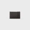 Zipped Card Holder in Triomphe Canvas and Lambskin Zipped Card Holder in Triomphe Canvas and Lambskin