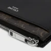Zipped Card Holder in Triomphe Canvas and Lambskin Zipped Card Holder in Triomphe Canvas and Lambskin