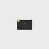 Zipped Card Holder Triomphe Charms in Grained Calfskin Zipped Card Holder Triomphe Charms in Grained Calfskin