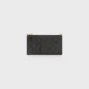 Zipped Compact Card Holder in Triomphe Canvas and Lambskin Zipped Compact Card Holder in Triomphe Canvas and Lambskin