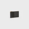 Zipped Compact Card Holder in Triomphe Canvas and Lambskin Zipped Compact Card Holder in Triomphe Canvas and Lambskin