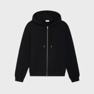 Zipped Hoodie in Cotton Fleece