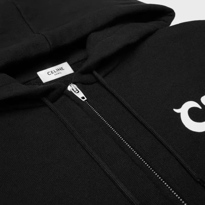 Zipped Hoodie in Cotton Fleece Zipped Hoodie in Cotton Fleece