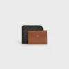 Zipped Purse with Card Holder in Triomphe Canvas and Lambskin Zipped Purse with Card Holder in Triomphe Canvas and Lambskin